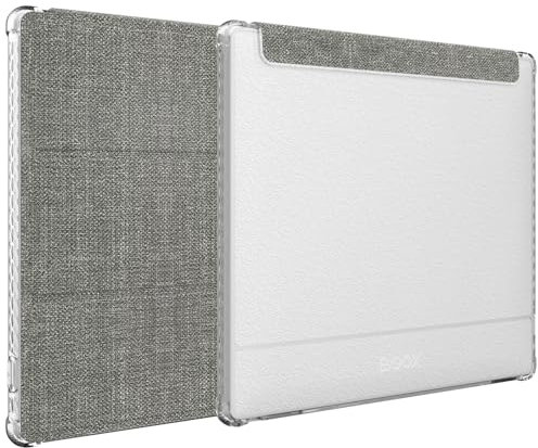 TUDIA SKN Flip Conçu pour Onyx Boox Go Color 7 (2024) – [Technologie de Mise en Veille/réveil Automatique améliorée] Coque Fine en Cuir TPU Transparent résistant aux Chocs de 7 (Gris)
