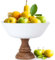 cintika Saladier – Grand bol en verre blanc de 22 cm avec base en bois de noyer | Bol à fruits, bol décoratif pour salades, fruits et pop-corn