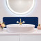 TIELO Bathroom Sink Splashback Backsplash Wall Protector Self Adhesive 60x25CM (Dark Blue)