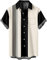 Generisch Herren Hemd Freizeithemden mit Tasche Casual Hawaiihemd Vintage Bowling Shirt 1950er Retro Rockabilly Stil Kurzarm Button Down Musik Hawaiihemden Bügelleichte Oberteile Prime Weiß 4XL