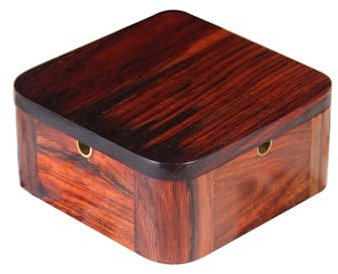 ULTRAWAVE Ash Tray for Desktop Wooden Ashtray Home Living Room Coffee Table Ornaments, Copper Inlaid Chinese Retro Ashtray Creative Ashtray