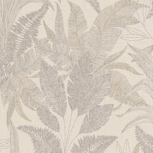 Profhome Toile De Jouy Tapete 396545-GU Vliestapete beige gold 0,53 m x 10,05 m / 5,33 m2
