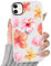 Yoedge Transparent Handyhülle für iPhone 12/iPhone 12 Pro Hülle, Aesthetic Hibiskus Blumen Sommer Muster Muschel Design Mädchen Geschenk Schutzhülle,Silikon Case Cover für iPhone12 6,1,Rosa Flower