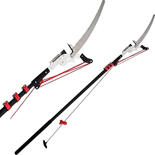 SGKOMN Professional Telescopic Tree Pruner,extendable Pruning Saw Gardening Landscaping Branch Saw Lopper Tools (24FT)