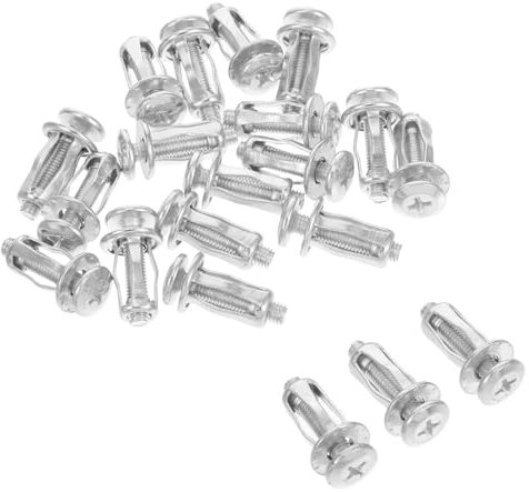 Luxshiny 20 Stück Hohlraumdübel und Hohlraumanker für Türverankerungen Kürzere Plattenanker für Gipskarton und Beton Vielseitig Einsetzbar zur Befestigung von Türschlössern und Dekorationen