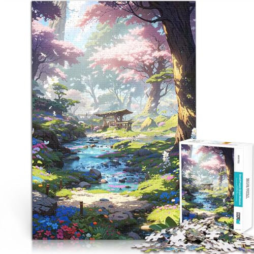 1000 Piece Jigsaws for teenagers Puzzle Secret Garden Lernspiele DIY Spielzeug mit passendem Poster und Quizblatt75x50cm