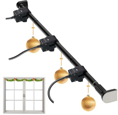 Generisch Door Hooks for | Heavy Duty Christmas Wreath Hook for Front Door | No Drilling Adjustable Tension Rod Party Supplies Removable Reusable Door Hook for Indoor Outdoor Use