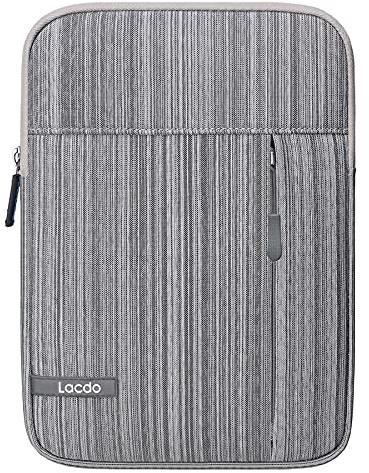 Lacdo Tablet Tasche Schutzhülle Sleeve Case für iPad mini 7 (A17 Pro)/6/5/4/3/2, Samsung Galaxy Tab A7 Lite 8.7 Zoll/Tab A 8.0 Zoll, Lenovo Tab M8 / Tab 4 Plus/Tab 3 mit Samt-Design, Dunkelgrau