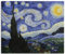 Fokenzary Handgemaltes Ölgemälde auf Leinwand Vincent Van Gogh Sternennacht Reproduktion Wanddekor gerahmt fertig zum Aufhängen canvas 50x60cm