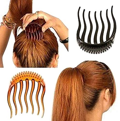Ericotry 2Pcs Ponytail Bump it UP Hair Styling Insert Comb Ponytail Hair Comb Pads Base Hair Maker Hair Styling Accessoreis
