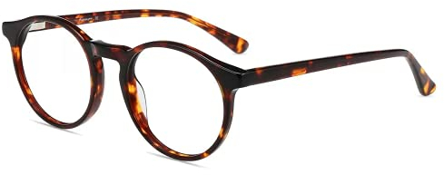 Firmoo Blaulicht Brille ohne Sehstärke Damen Herren, Runde Nerd Blaulichtfilter Computer Brille gegen Kopfschmerzen, Entspiegelt, UV-Schutz Brille mit Federschanier