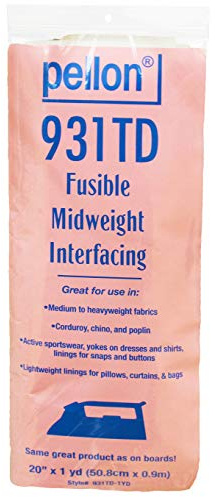 Pellon White 931TD Fusible Midweight Interfacing 20 x 1 yd