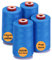 New brothread - 28 Optionen - 4 Große Konen 5000M Allzweck Polyester Nähgarn 40S/2 (Tex27) zum Nähen, Quilten, Patchwork, Serger und Overlock - Sky Blue