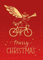 Weihnachtskarte Engel mit Trompete auf Fahrrad für Radsportfans