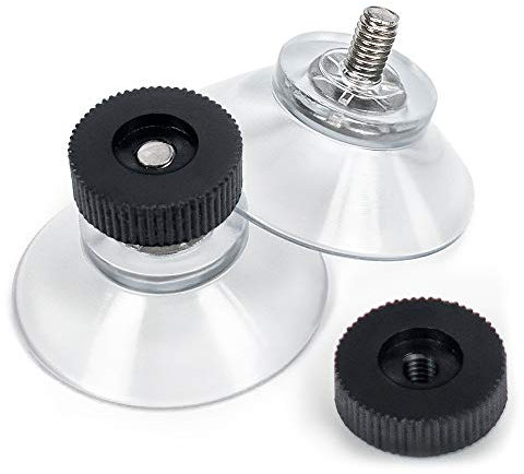 schildEVO Saugnäpfe Ø 30 mm | M4 Gewinde – Länge 6 mm | V2A Edelstahl | Rändelmutter | DHL-Versand | HOCHWERTIG - Made in Germany (Schwarze Rändelschrauben, 20)