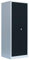 Lüllmann Spind für 1 Person komplett montiert Spindschrank Kleiderspind 180x80x50mm grau/anthrazitgrau 2 Abteile 515428