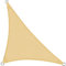 Cool Area Toldo Vela de Sombra Impermeable Triangular 5x5x7m Protección UV PES Toldos para Patio Exterior Jardín Terraza-Arena