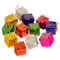 Shiny Mini Box Ornaments, 24 Pieces of Metal Foil Wrapped Christmas Tree Decorations