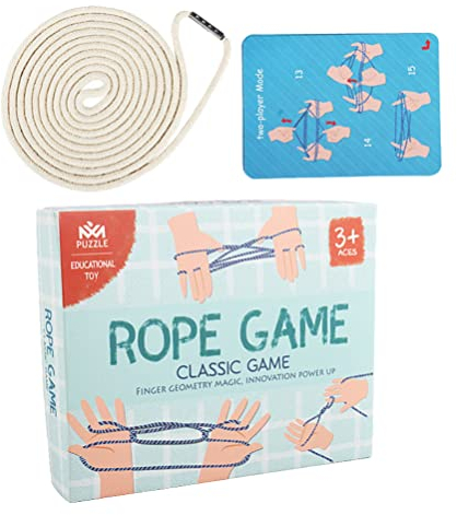 TOYANDONA Juego de cuerda de cuna para gatos: 1 juego de cuerda de cuerda para gatos juego de manos de gatos cradle juguetes educativos cuerda elástica juego de fitness para niñas niños