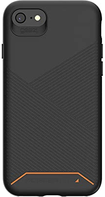 ZAGG Gear4 Denali D30 Protective Case for iPhone SE (Gen 1&2)/6/8, Wireless Charging, Durable, MagSafe, Shockproof, (Black)