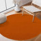 SANAT Kurzflor Teppich Wohnzimmer - Uni Modern Teppiche fürs Schlafzimmer, Arbeitszimmer, Büro, Flur, Kinderzimmer und Küche - Orange, 200 cm Rund
