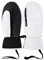 Durio wasserdichte Handschuhe Damen Herren Fäustlinge Touchscreen Skihandschuhe Winterhandschuhe für Laufen Skifahren Wandern Motorrad Radfahren Weiß L