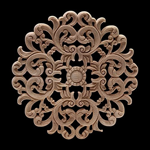 Cornice in Legno Applique in Legno Figurine in Legno Decorazione Decorazione Antica Foglie Lunghe Grandi Finestre in Legno di Caucciù Porte ad Angolo Europee,B144,6