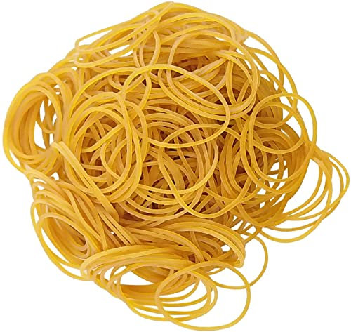 DGTANGYIN 500Pcs 1.5in Rubber Bands Office Supplies, Stretchable Rubber Elastics Bands General Purpose Elastic Stretchable Bands Sturdy Rubber Bands for Home, Office, School (Yellow)