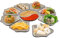 INTIGNIS Divided 9 Compartments Serving Tray Platter, Reusable Trays for Food Eating, Melamine Dishwasher Safe, Tea/Drink/Snak/Dinner Serving Platters for Kitchen, Bar,Resturant