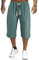 Pantalon Moto Homme Long Cordon Lin Boardshort Regular Vintage Taille Elastique Jogging Tactique Chino Pantalon Carreaux Homme Marque Jogging Ete Bermuda Lin Homme Vert Menthe 4XL