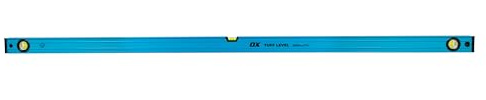 OX Pro Tuff Spirit Level 2000mm, Shock-Resistant Rubber End Caps | Heavy Duty Aluminium with Milled Surfaces, 3 Ultra Precision Vials, Easy-Clean Clog-Free Design