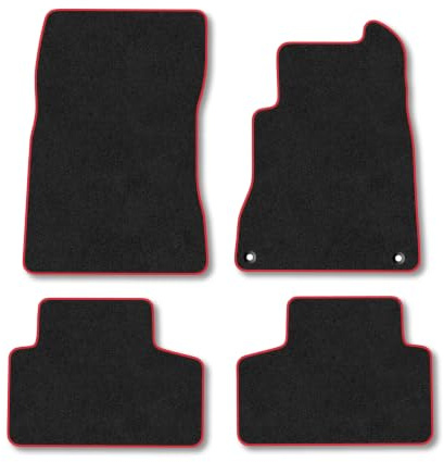 Mercedes GLB (2020+) Carpet Car Mats | Red Edge Trim Tailored Fit Floor Mats Full Coverage Protection Accessories Easy Clean Anti Slip Made in the UK