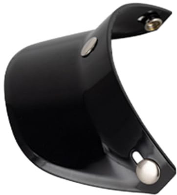 Dickly Visiera parasole per casco, 3 bottoni a pressione, retrò, visiera parasole per caschi con 3 pulsanti, sostituisce i mezzi caschi, nero