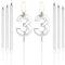 mciskin Silver 33 Birthday Candles-3D Number 33 Candle for Cake with 6pcs Long/Thin Candles Set,Silver Cake Topper for Women Men 33th Birthday Decorations Supplies,33th Wedding Anniversary Décor