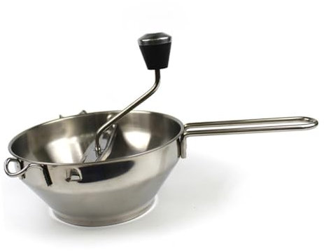 MAGICLULU Edelstahl Food Mill für Obst und Gemüse, Silber, Fein