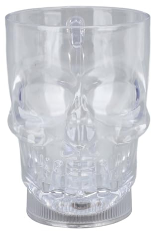 Tazze di Halloween Illuminate a LED Boccali da Birra con Teschio Bicchieri da Birra con Faccia di Teschio Bicchieri da 20 Once Tazza con Teschio Illuminato LED ABS Luci Colorate Tazze di Halloween con