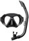 TUSA SPORT UC0106 Schnorcheln Maske und Schnorchel Set Erwachsene - Schwarz/Schwarz