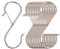 Mythosurge 10 Stück S haken zum Einhängen, S Haken Edelstahl mit Sicherheitsschnalle Schwerlast Metall haken 3.5in/9CM Anti-Drop Edelstahl Aufhängehaken(Silbrig)