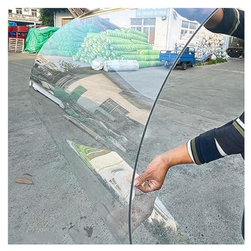 JIwqDY Láminas de Policarbonato Planchas Impermeable Transparente Panel de Techo de Plástico, Protección UV, para Invernadero, Marquesina, Cochera(100x200cm)