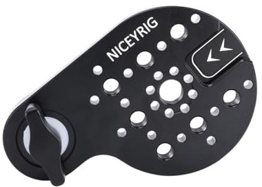 NICEYRIG Video Tripod Mount Side Plate with Rosette Mount,Camera Adapter,Camera Mounting for Benro/Mi-liboo/WF/TERIS Video Tripod Side Expansion(30T, M8 Thread)