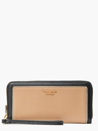 kate spade new york Morgan Colorblocked Saffiano-Leder Reisebrieftasche für Damen, Cafe Mokka Multi, Cafe Mokka Multi