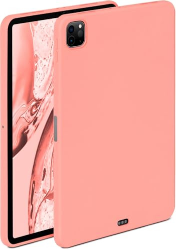 ONEFLOW Soft Case für Apple iPad Pro 12,9 (6. Gen. 2022) Hülle aus Silikon mit Kameraschutz, Silikonhülle mit Schutz fürs Display, Backcover Tablet Schutzhülle, weiche Tablethülle, Rosa