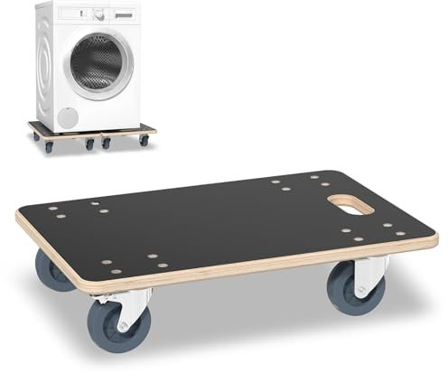 UISEBRT 1 Stück Transportroller 600 x 400 x 145 mm Rollbretter Transport aus Mehrschichtige wasserdichte Platten Möbelroller Transporthilfe für Umzug Möbel-Transport, 200 kg Tragkraft