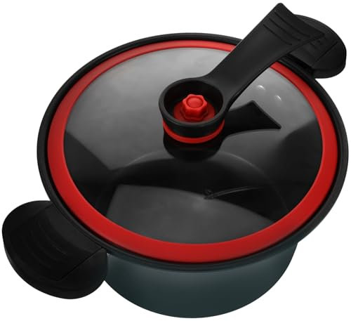 PRETYZOOM Multifunktionaler Kochtopf Dampfkochtopf Wasserkocher Kontrolle Kessel im Freien non stick pan antihaft topf schnelkochtopff elektrischer Schnellkochtopf Küchentopf Glas Dark Green