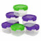 ZOPPER 6 x Food Storage Containers with Clip Lock Lids – BPA-Free Mini Plastic Tubs for Snacks, Meal Prep & Fridge Organisation – Airtight Lunch Boxes in Green & Purple 135ml (2 Green, 4 Purple)