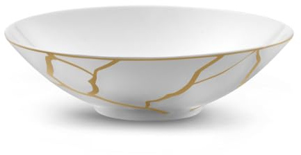 Médard de Noblat - Piatto insalata e pasta - D20 cm - Yaka Inoki - Porcellana - Set di 6 - Oro