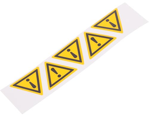 SHERCHPRY 5 Autocollants Jaunes Point D'exclamation Panneaux D'avertissement en Papier Synthétique Pp pour Zones Dangereuses Rappel de Sécurité Simple à Lire