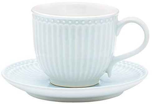 Greengate Tasse mit Untersetzer Alice Pale Blue