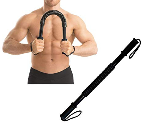 Ducomi Twister Flexible Widerstandsfeder, Lenker-Brust-Extender – Fitness-Übungswerkzeug Armzüge für Zuhause und Fitnessstudio – Power Bar für Männer und Frauen – Muskelstärkung (50 kg)