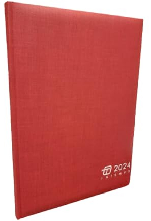 Tageskalender 2021 Deluxe Prestige Professional F.TO A4 21 x 29,7 cm für Restaurants und Friseuren, professionelle Termine aus Kunstleder, rot